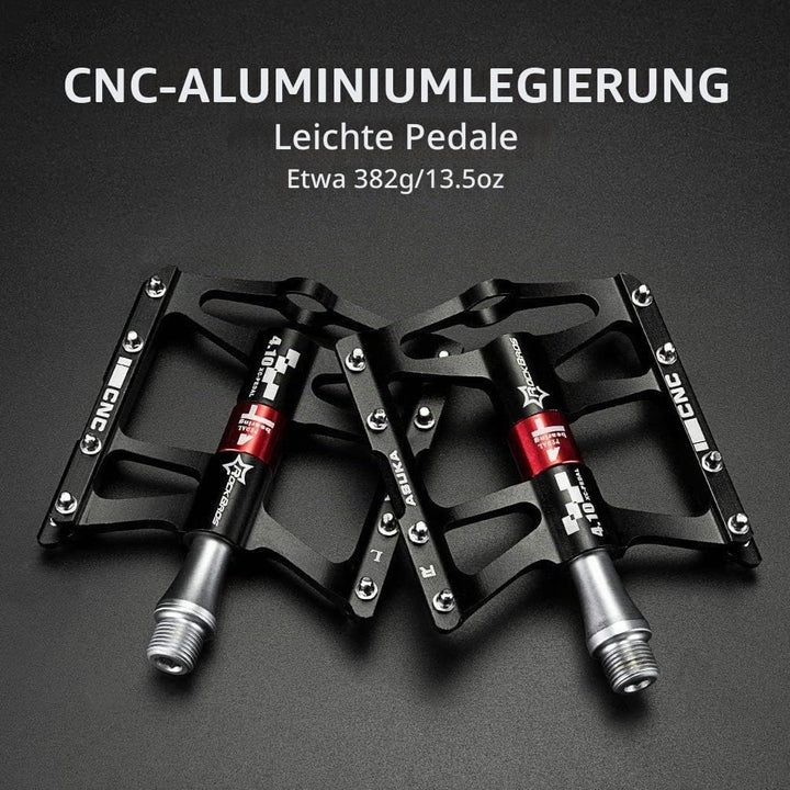ROCKBROS Fahrrad Pedale 9/16" MTB BMX Rennrad 4 Sealed Bearings CNC Eloxiert Mit Abgedichtete Lager