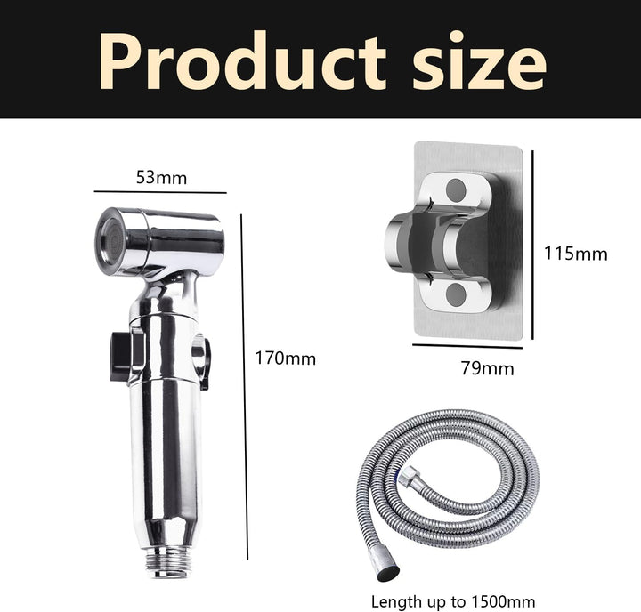Bidet Handbrause,Bidet Brause,Handbrause Toilette,Waschbeckenbrause mit Schlauch 150 cm und Ohne Boh