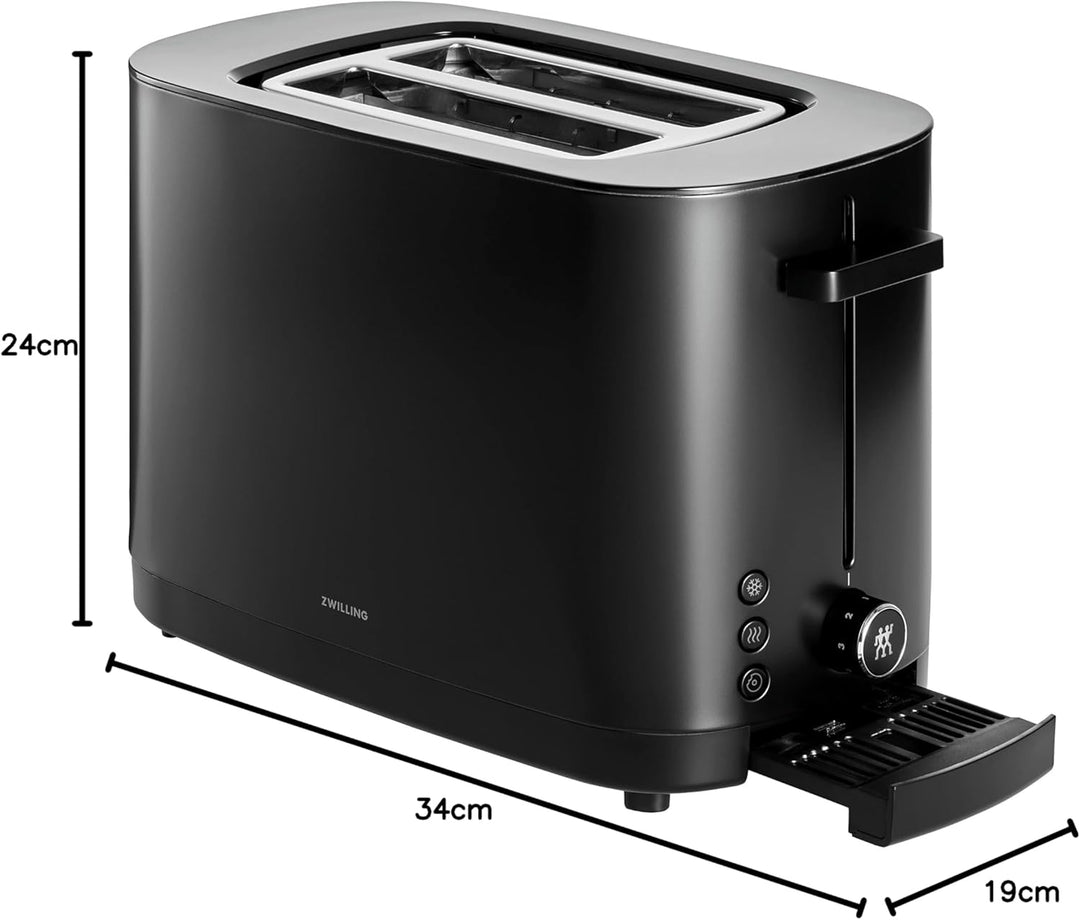 ZWILLING ENFINIGY Toaster mit 3 Automatikprogrammen, 7 Bräunungsgraden und Abschaltfunktion, 2 Schli