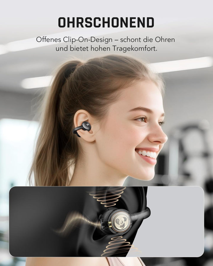 Black Shark T19 Open Ear Kopfhörer Kabellos Bluetooth Clip On Ohrhörer, 5g Leicht komfortabel, Adapt
