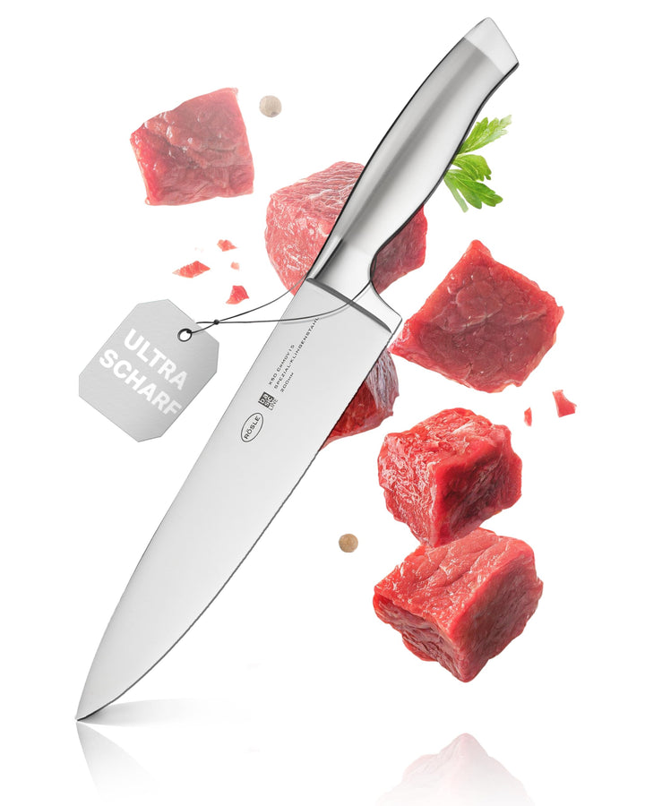 RÖSLE Kochmesser Basic Line - 20 cm hochwertiges Küchenmesser für Fleisch, Fisch, Geflügel und Gemüs