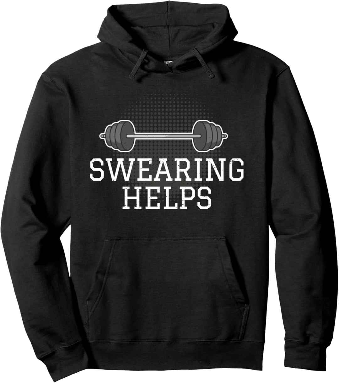 Lustiger Workout Spruch I Langhantel Gewichtheber Hantelbank Pullover Hoodie