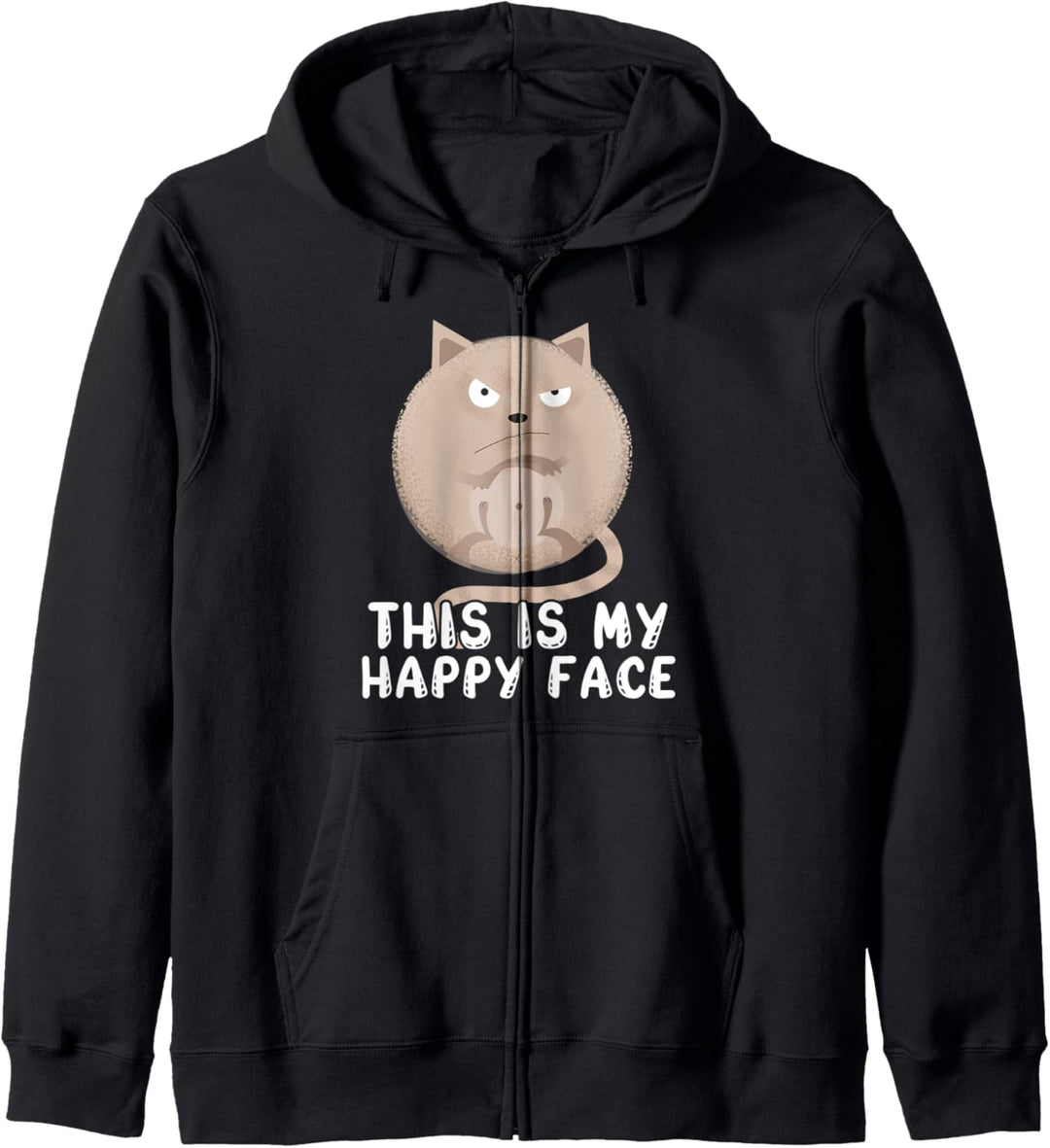 Das ist mein glückliches Gesicht Verärgerte Perserkatze Mama Kapuzenjacke