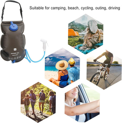 Camping-Dusche, Outdoor-Duschtasche, Lebensmittelqualität, TPU, Trinkwasserspeicher, Solar-Warmwasse