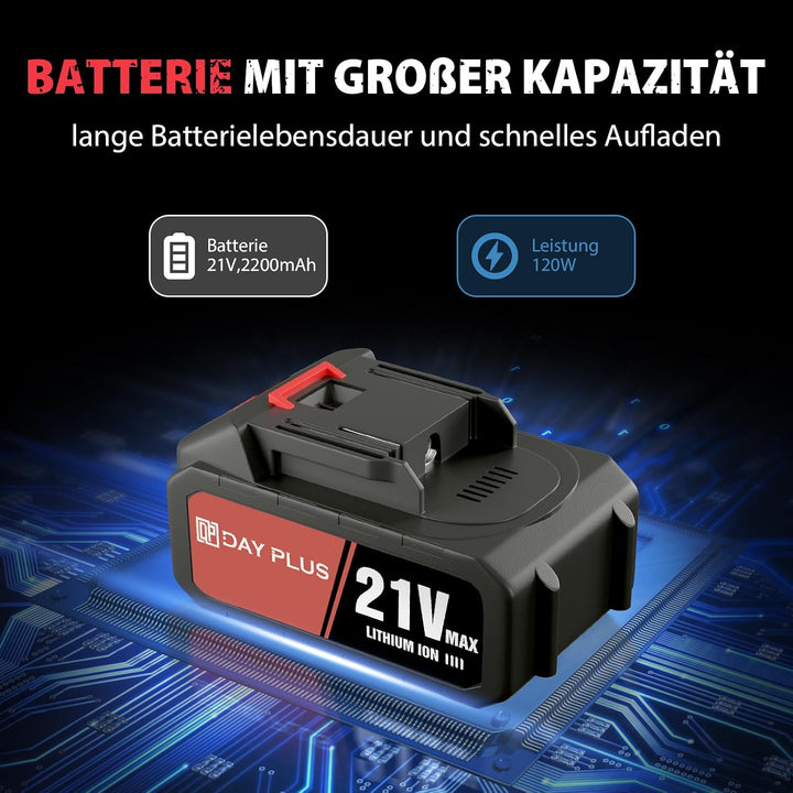 2-in-1 Kabelloser Staubsauger – 22KPA Stab- &amp; Handstaubsauger für Auto und Haus, 2,2Ah-Akku, 30 Min