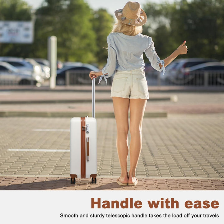 KONO Koffer Trolley Gross Hartschalenkoffer Reisekofferset Koffer Kofferset Gepäck Rollkoffer Schlos