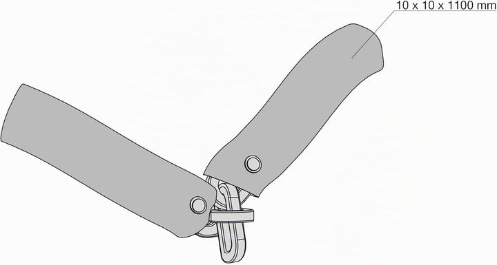 BASI | Stahlkette mit Textilüberzug | Gehärtete Vierkantkette | Länge 110 cm | Schloss für Fahrrad,