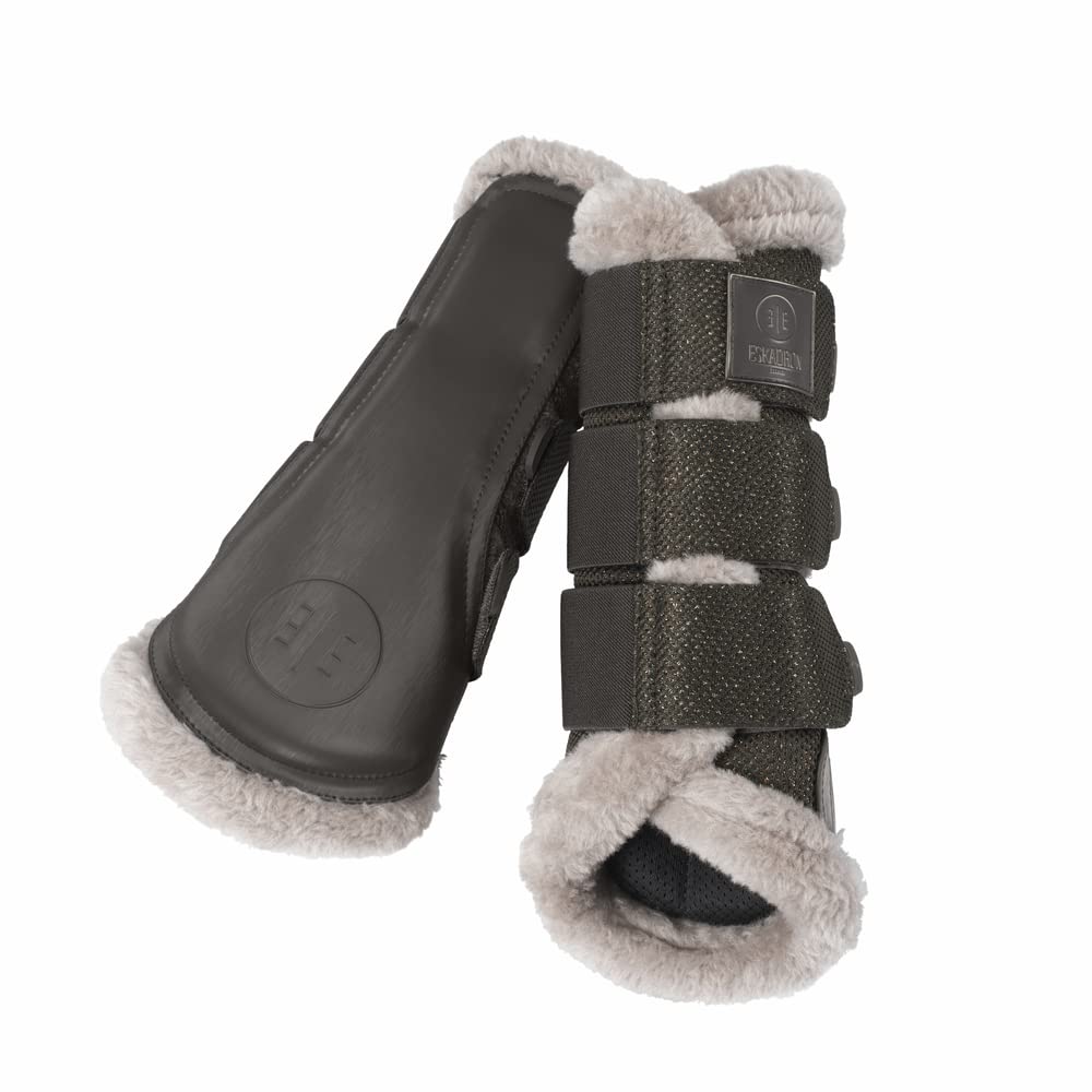 ESKADRON Gamaschen GLITTER MESH FAUXFUR ESSENCE Kollektion 2022/2 XL darkolive, XL darkolive