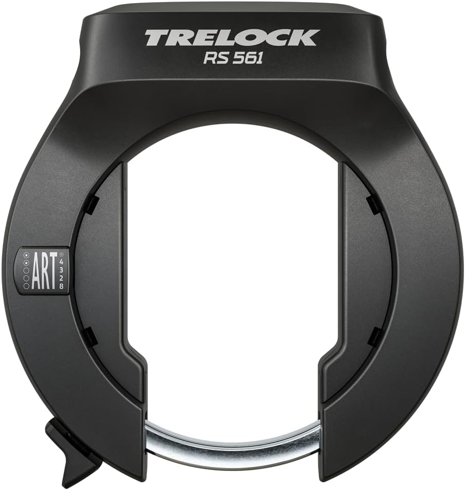 TRELOCK RS 561 Naz Rahmenschloss – Schlüssel Nicht abziehbar – Quadratischer gehärteter Stahlbügel –