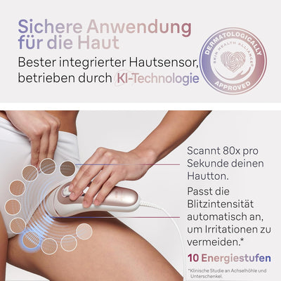 Braun Smart IPL 7 Skin i·expert, Gratis App, Haarentfernungsgerät Damen, 3 Aufsätze, sichtbare Haare