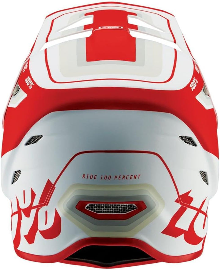 100% CASCOS Unisex-Erwachsene Status Helmet Topenga Red/White-L Helme, bunt, Estándar