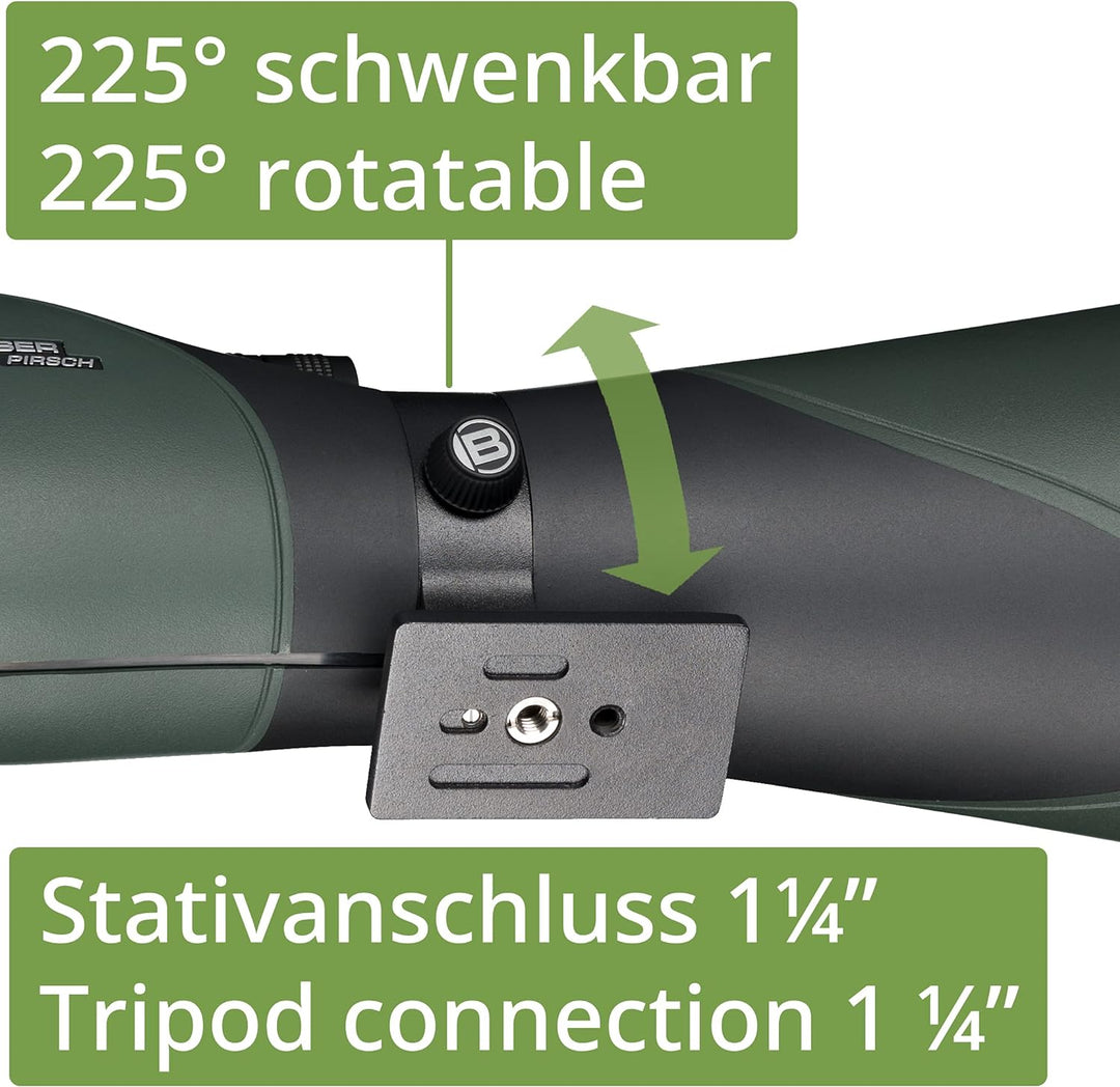 Bresser Spektiv Pirsch 20-60x80 Gen. II mit Deluxe 10:1 Fokus und hochwertiger Phasenvergütung, wass
