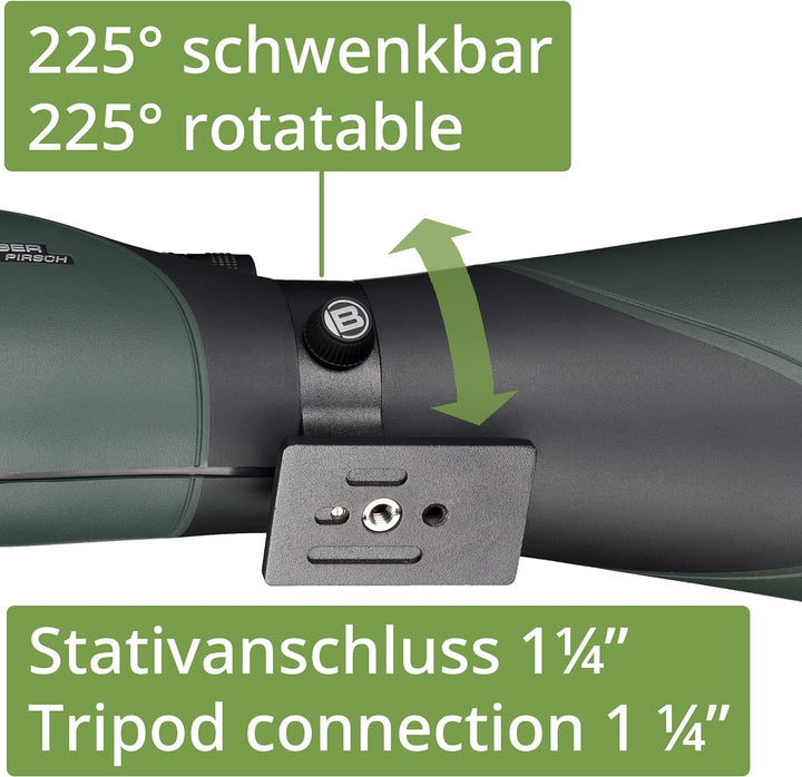 Bresser Spektiv Pirsch 20-60x80 Gen. II mit Deluxe 10:1 Fokus und hochwertiger Phasenvergütung, wass