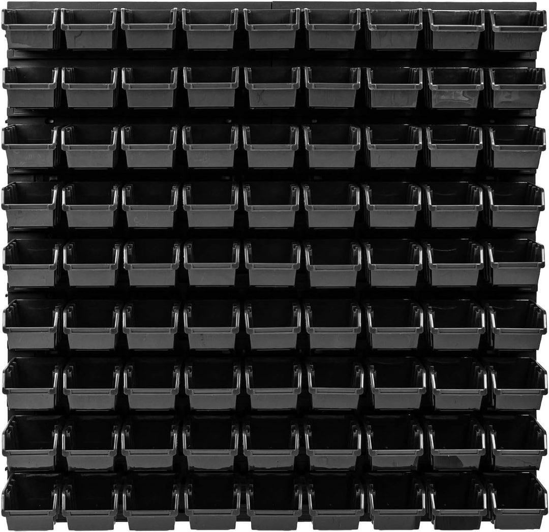 PAFEN Wandregal Stapelboxen - 772 x 780 mm – 81 Stück Boxen Werkstatt Lagersystem Schüttenregal (Sch