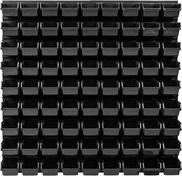 PAFEN Wandregal Stapelboxen - 772 x 780 mm – 81 Stück Boxen Werkstatt Lagersystem Schüttenregal (Sch