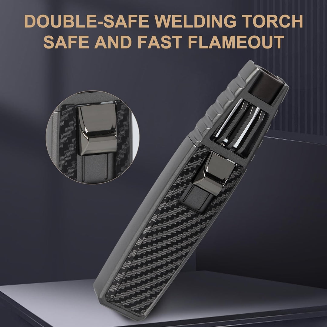 Butan Fackel Feuerzeug, Nachfüllbare Küche Kochen Fackel Windproof Fackel Schlag Fackel zum Backen C
