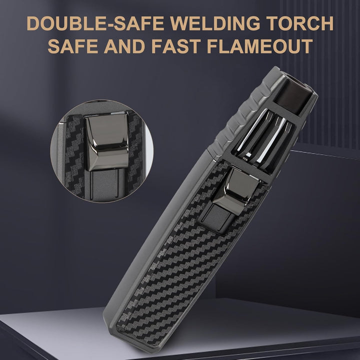Butan Fackel Feuerzeug, Nachfüllbare Küche Kochen Fackel Windproof Fackel Schlag Fackel zum Backen C
