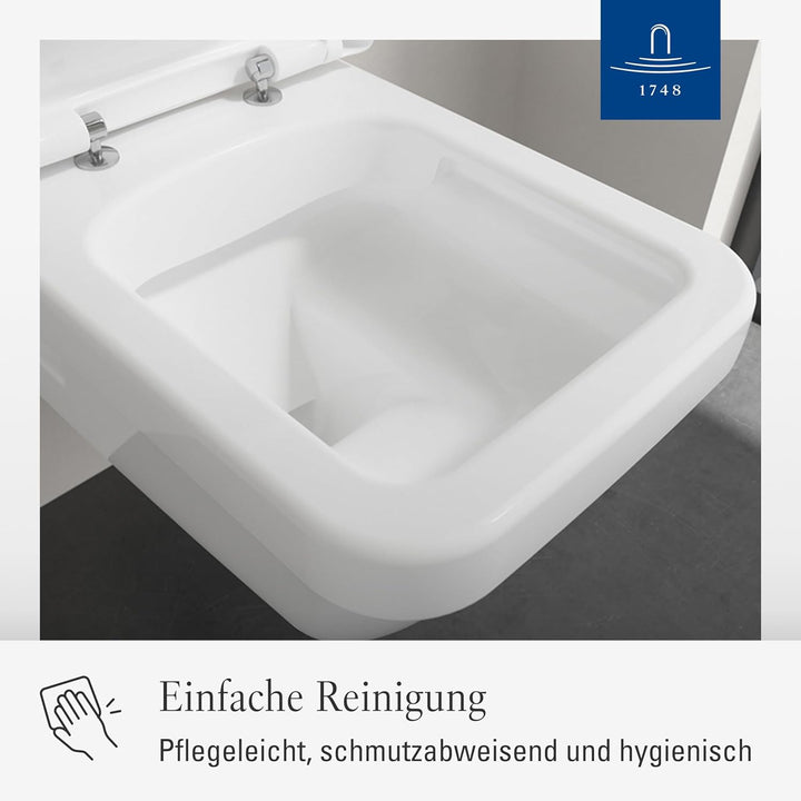 Villeroy & Boch Architectura WC-Sitz, Toilettendeckel mit Absenkautomatik, abnehmbarer Toilettensitz