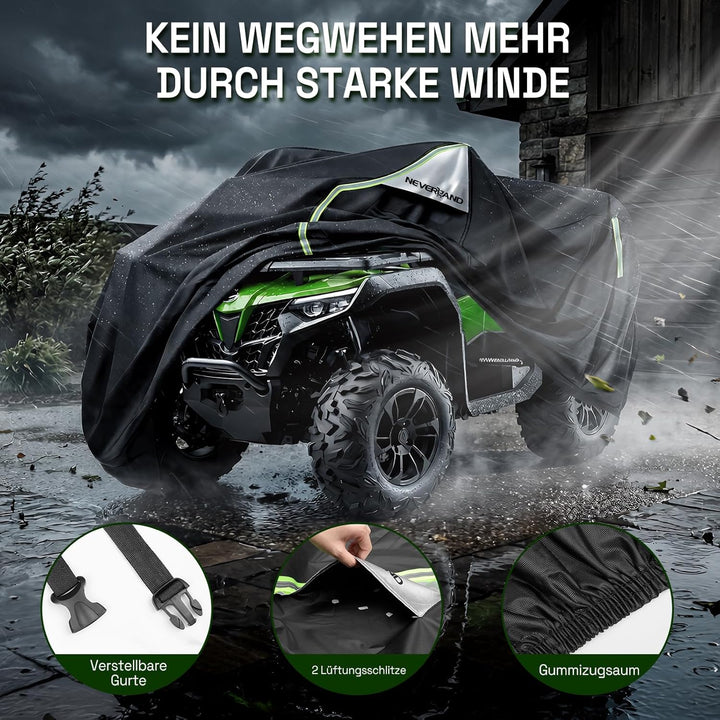 NEVERLAND Quad ATV Abdeckplane Abdeckung - Quad Wasserdicht Abdeckung Quad Cover Phosphoreszierend W