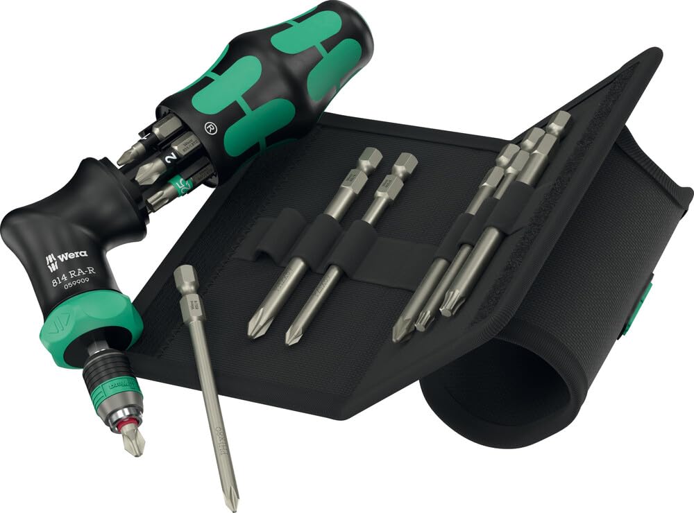 Wera 05051536001 Kraftform Kompakt Pistol RA-R 2, 13-teilig, Kraftform Kompakt Pistol RA-R 2