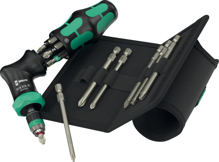 Wera 05051536001 Kraftform Kompakt Pistol RA-R 2, 13-teilig, Kraftform Kompakt Pistol RA-R 2