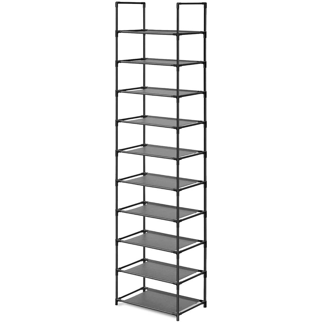 edihome, Schuhregal, 10 Ebenen, (28 x 45 x 173 cm), Schuhschrank Schmal, Schmale und hohe Schuhregal