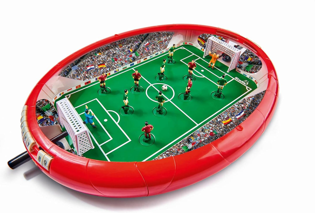 Noris 606178712 Fussball Arena, Der Tischfussball Spass für die ganze Familie, mit Toranzeige, Gesam