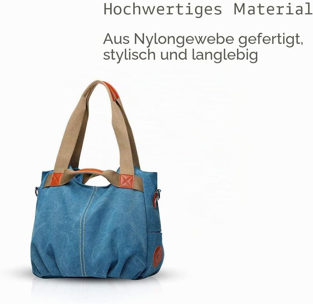 NICOLE &amp; DORIS Canvas Tasche Damen Tragetaschen für Damen Schultertaschen Umhängetasche Leinwand Han