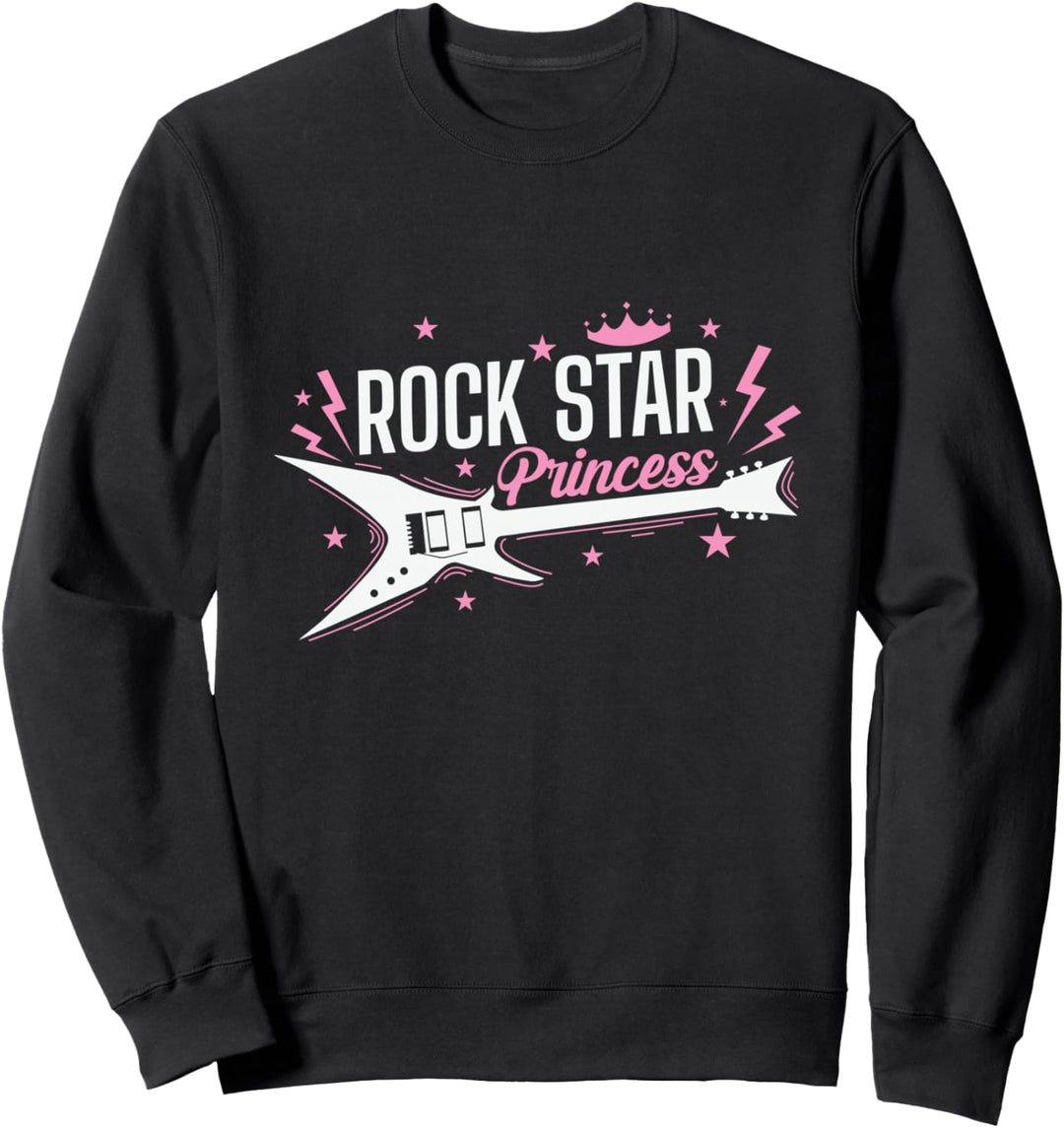 Rock Star Princess Gitarre Musik Sweatshirt