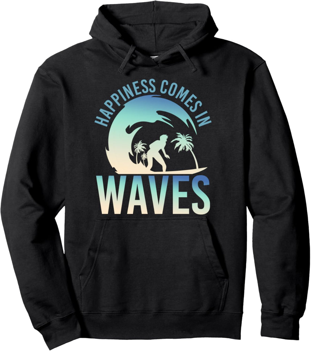 Wassersport Wellen Surfen Surfbrett Surfing Lustiges Surfer Pullover Hoodie