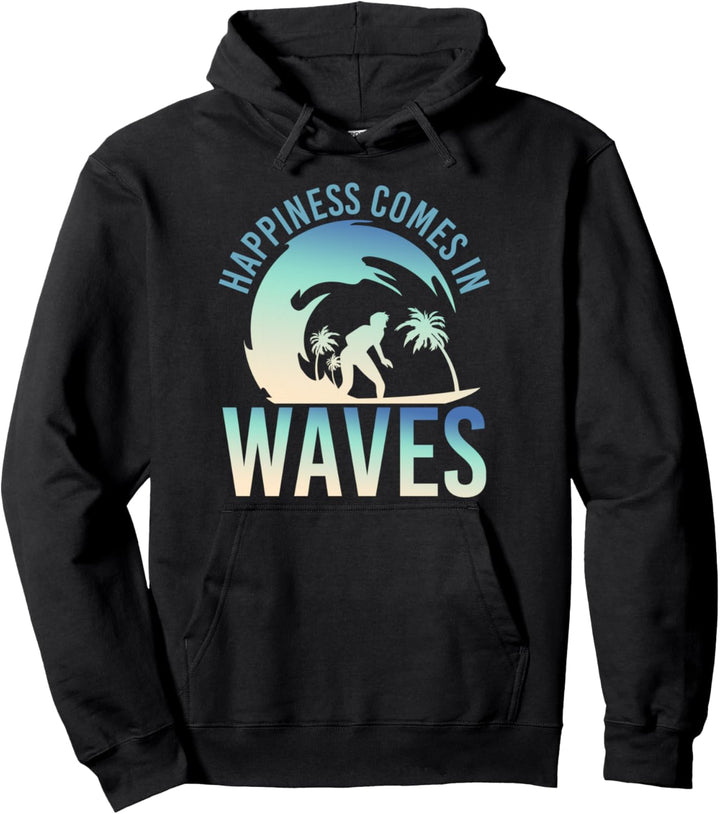Wassersport Wellen Surfen Surfbrett Surfing Lustiges Surfer Pullover Hoodie