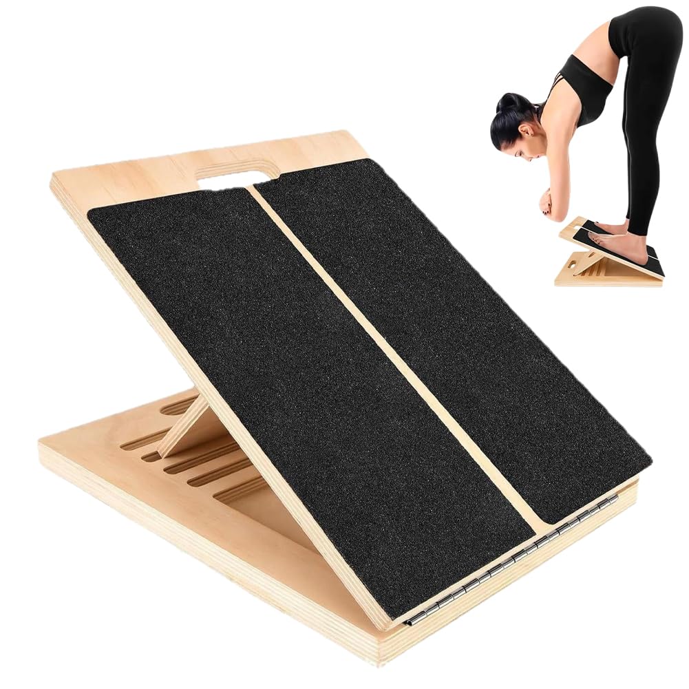 Balance Board Wadendehner aus Holz, Einstellbares und Rutschfestes Balance Board Schrägbrett Erwachs