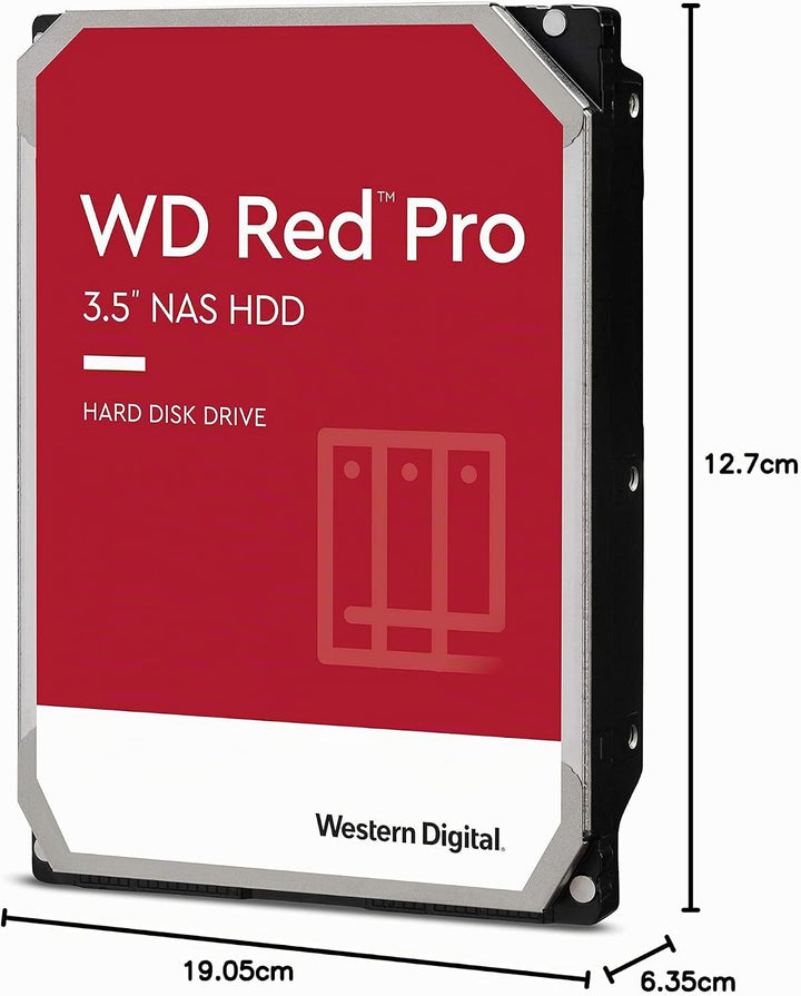 WD Red Pro interne Festplatte 14 TB (3,5 Zoll, NAS Festplatte, 7.200 U/min, SATA 6 Gbit/s, NASware-T