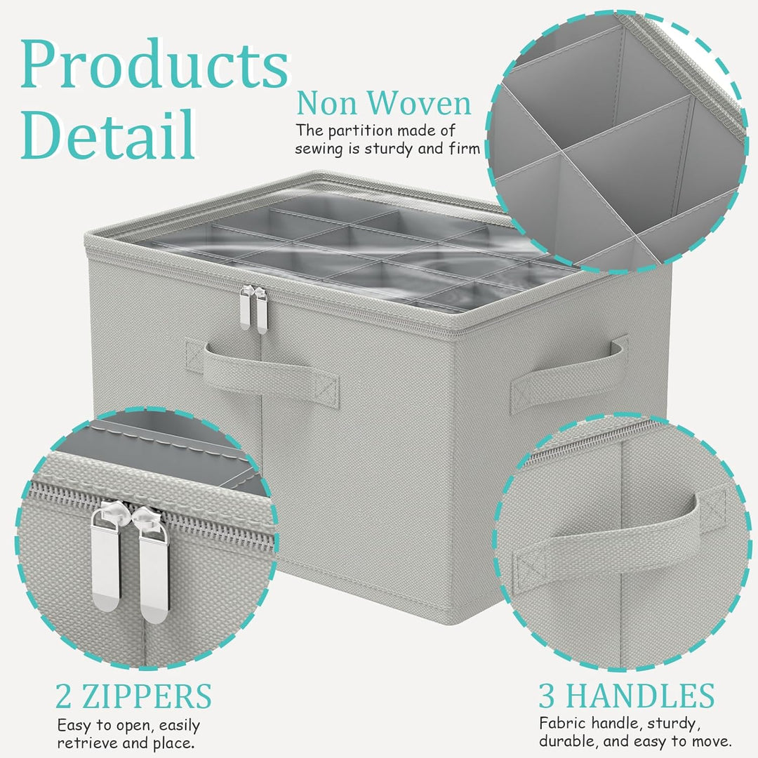 Schuhorganizer für Closet, Passt 16 Paare, Schuhe Organizer mit Durchsichtigem Deckel, Starke Aufbew