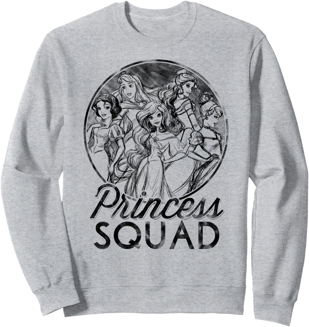 Disney Princess Squad Group Sketch Circle Portrait Sweatshirt