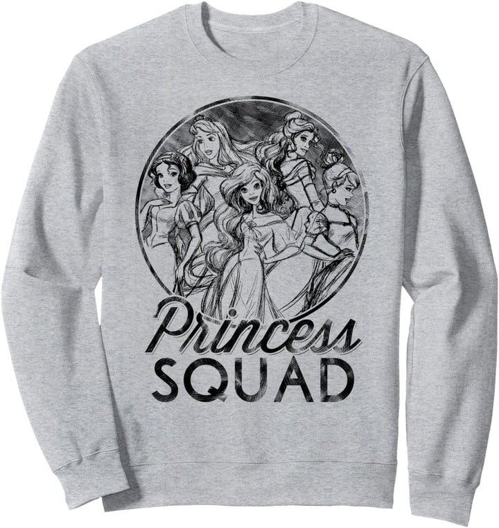 Disney Princess Squad Group Sketch Circle Portrait Sweatshirt