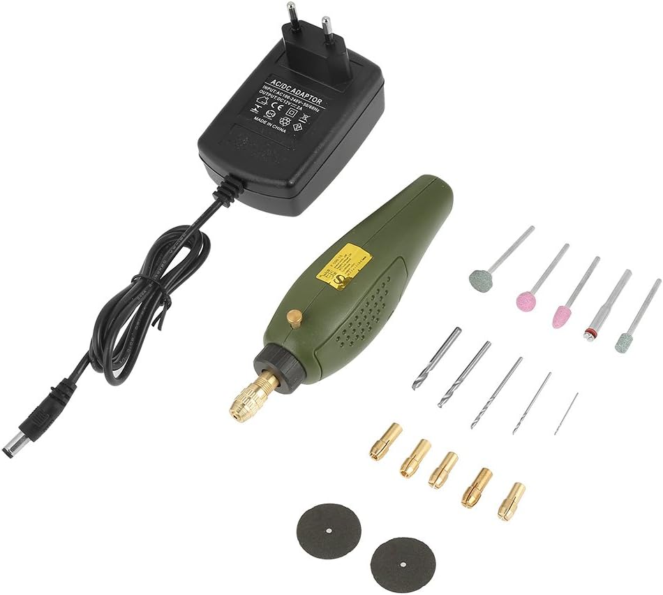 Elektrisches Schnitzwerkzeug, Mini Bohrmaschine mit Ersatzpoliersets, tragbares Schleifgravur Kit fü