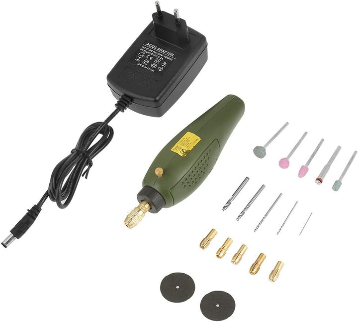 Elektrisches Schnitzwerkzeug, Mini Bohrmaschine mit Ersatzpoliersets, tragbares Schleifgravur Kit fü