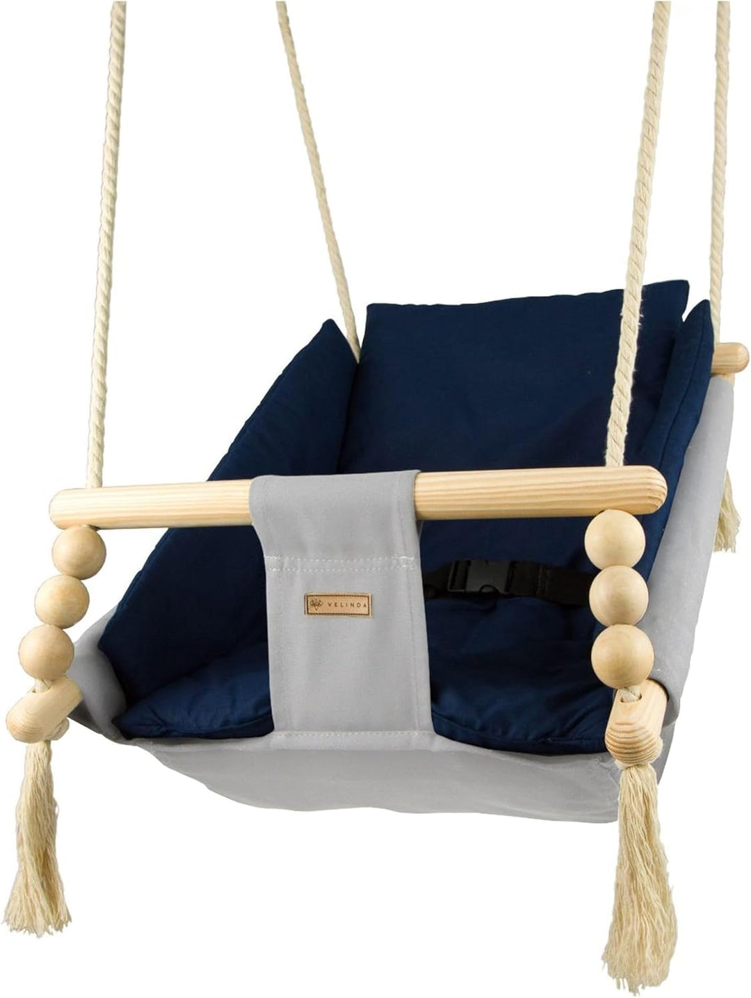 Babyschaukel Kleinkindschaukel Babyliegeschaukel Stoffschaukel Babywippe Wiege (Muster: silberfarben