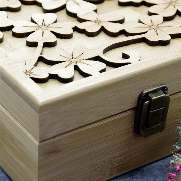 RoseFlower Bambus Ätherisches Öl Organisator Behälter Duftöle Display Ständer, 25 Löcher Aufbewahrun