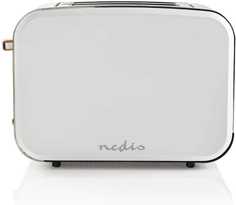 Nedis Toaster - Soft-Touch - 6 Verschiedenen Stufen - Auftau- und Aufwärmfunktion - Krümelschublade