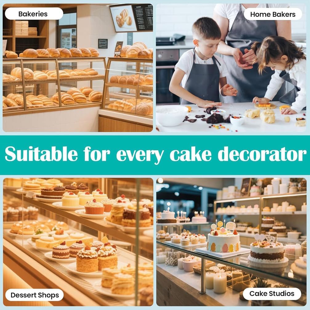 Einstellbare Tortencremestreichmaschine Automatisch Verstellbarer Tortenglätter für 4-12 Zoll Kuchen