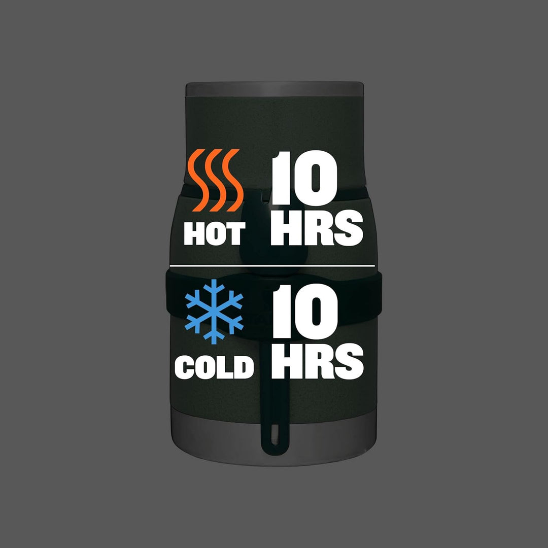 Stanley Adventure to Go Isoliergefäss und Göffel 24oz Hammerschlaggrün, 24oz Hammerschlaggrün