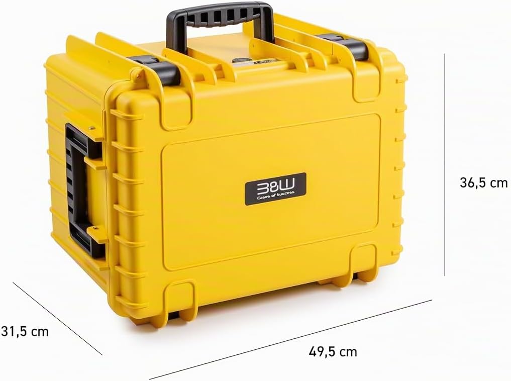 B&amp;W Transportkoffer Outdoor - Typ 5500 Gelb - mit variabler Facheinteilung - wasserdicht nach IP67 Z