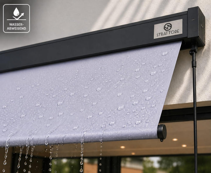 Ausziehbare Senkrechtmarkise Vertikalmarkise 160 x 250 cm - Markise mit Kurbel für Terrasse und Balk
