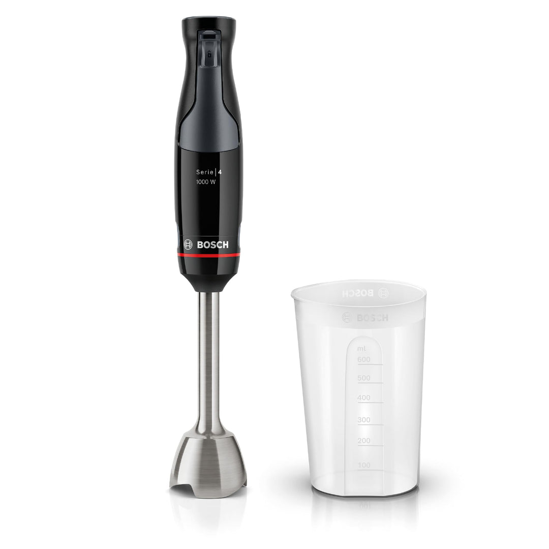 Bosch Stabmixer ErgoMaster Serie 4 MSM4B610, einhändig bedienbar, Edelstahl-Klingen, verschleissfrei
