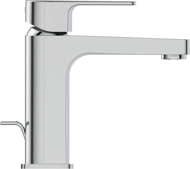 Ideal Standard BC689AA Cerafine D Waschtischarmatur mit Zugknopf-Ablaufgarnitur Auslaufhöhe 104mm ,,