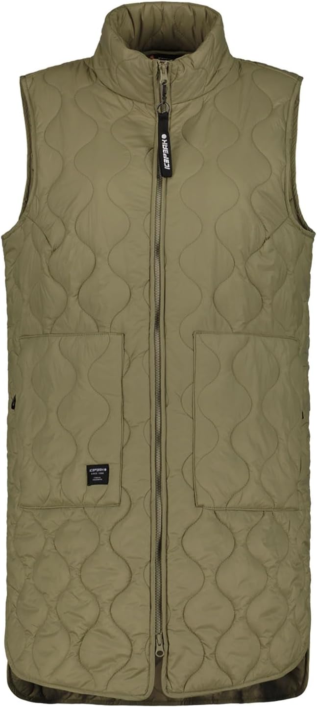 ICEPEAK Weste Damen lang Aalean 38 -081 Khaki, 38 -081 Khaki
