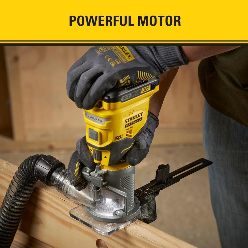 STANLEY FATMAX V20 Bürstenloser Kantenfräse, 18 V – SFMCW400B-XJ – Lieferung ohne Akku