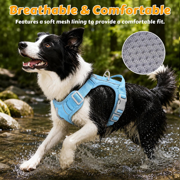 Hundegeschirr für Kleine Mittelgrosse und Grosse Hunde, Anti Zug Brustgeschirr mit Griff, Reflektier